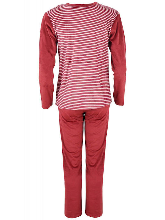 G Secret Winter Women's Pyjama Set Fleece Burgundy