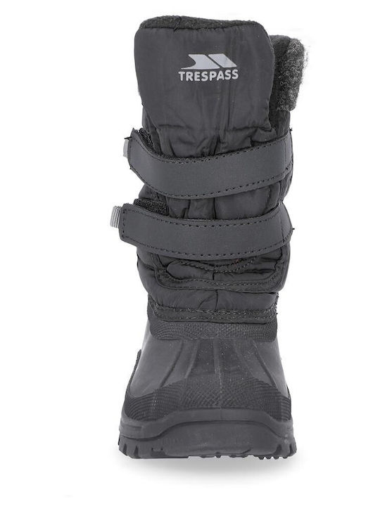 Trespass Trespass Strachan II Kids Snow Boots with Hoop & Loop Closure Black