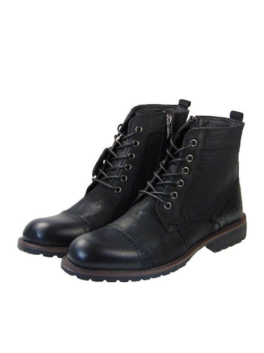 Leder Schwarz Stiefel
