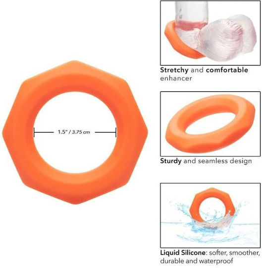 Calexotics Alpha Sexagon Пръстен Петел Силикон Orange