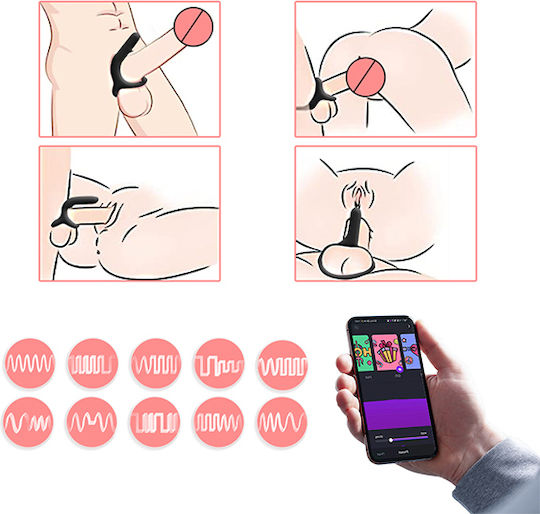Magic Motion Rise Smart Wearable Cock Ring Black