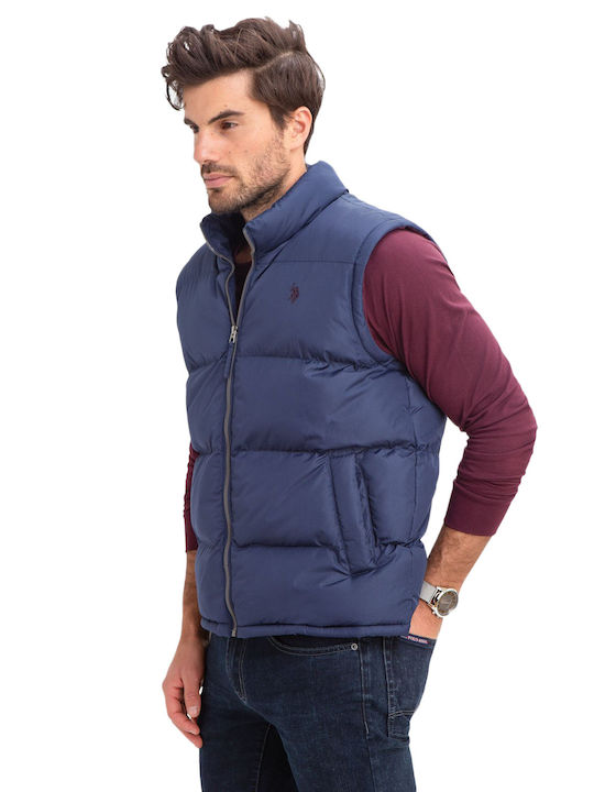 U.S. Polo Assn. Men's Sleeveless Puffer Jacket Navy Blue