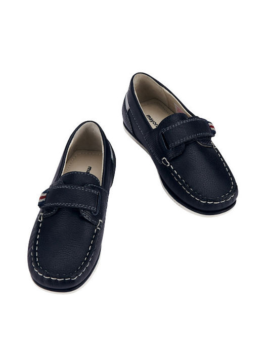 Mayoral Boys Anatomic Leather Moccasins with Velcro Navy Blue