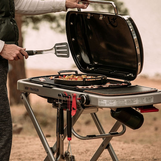 Weber Traveler Stealth Edition Tragbar Gasgrill Rost 63.5cmx34.3cmcm mit 1 cm 3.8kW