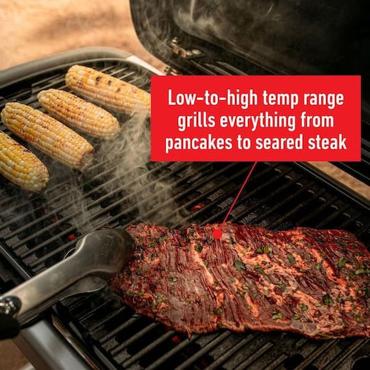 Weber Traveler Stealth Edition Tragbar Gasgrill Rost 63.5cmx34.3cmcm mit 1 cm 3.8kW