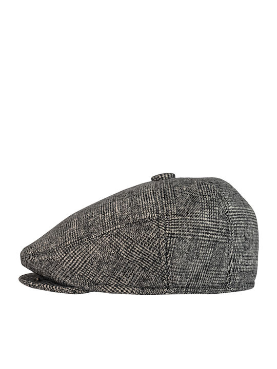 Men's Beret Gray Checked