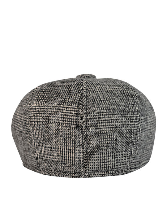 Brims and Trims Men's Flat Cap Gray Checked
