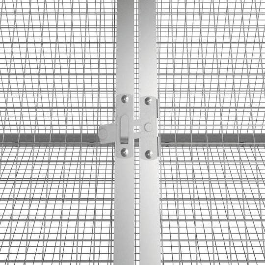 vidaXL 3106451 Galvanized Steel Cage for Rabbits 504.5x80.5x71cm