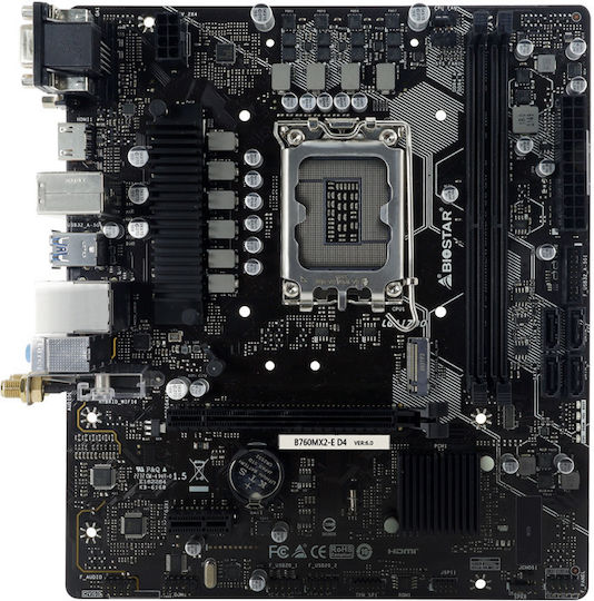 Biostar B760MX2-E D4 rev. 6.0 Motherboard Micro ATX με Intel 1700 Socket B760MX2-ED4