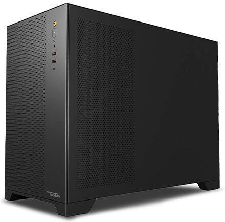 Armaggeddon Tessaraxx Apex 13 Air Gaming Midi-Turm Computergehäuse mit Seitenfenster und RGB-Beleuchtung Schwarz