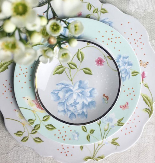 Laura Ashley Heritage Irregular Чиния Плитко от Порцелан Многоцветен с Диаметър 24.5см 4бр