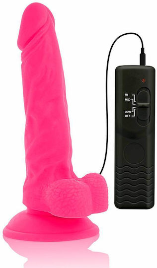 Diversia Ρεαλιστικός Δονητής Flexible Vibrating Dildo 18cm Pink