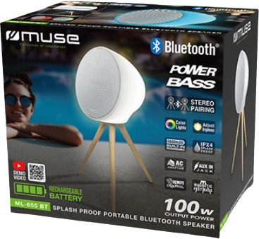Muse ML-655ΒΤ Ηχείο Bluetooth 100W Λευκό