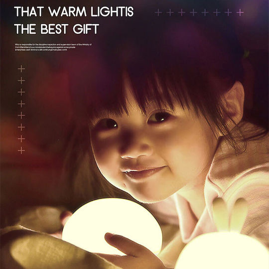 Φωτάκι Νυκτός LED Mushroom Rosa Warm