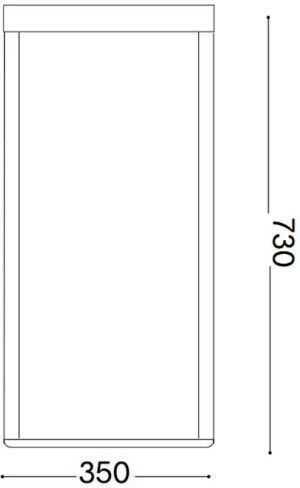 Ideal Lux Ipotesi LED Floor Lamp H73xW35cm. with Warm White Light 1800lm Black