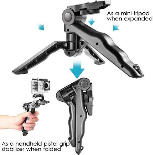 Ezra ST-08 Selfie Stick Τρίποδο Κινητού Bluetooth Μαύρο
