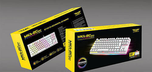 Armaggeddon MKA-2C Neo Gaming Μηχανικό Πληκτρολόγιο Tenkeyless με Custom Red διακόπτες και RGB φωτισμό (Αγγλικό US) Λευκό
