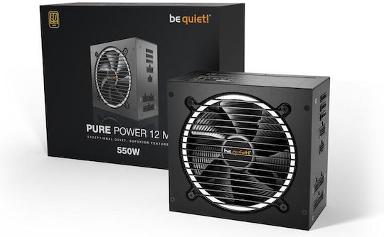 Be Quiet Pure Power 12 M 550W Μαύρο Τροφοδοτικό Υπολογιστή Full Modular 80 Plus Gold