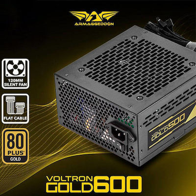 Armaggeddon Voltron 600W Black Computer Power Supply Full Modular 80 Plus Gold