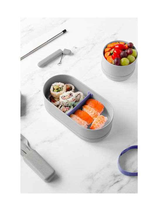 Lund London Lunchbox Bamboo Grey 11.5x6.5cm 7099 1Stück