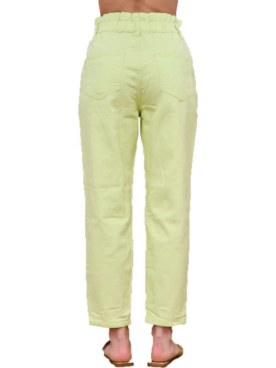 Only High Waist Women's Jeans in Carrot Fit Sunny Lime