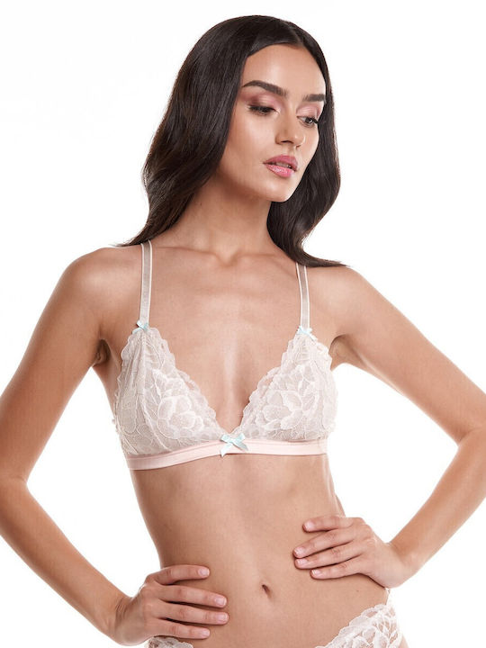 Miss Rosy Dantelat Set de Lenjerie Bralette cu Slip Roz