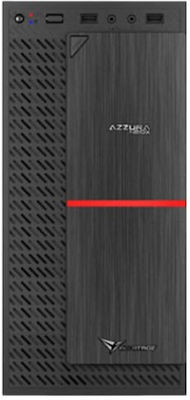 Alcatroz Azurra Neox Gaming Mini Tower Κουτί Υπολογιστή Μαύρο / Κόκκινο