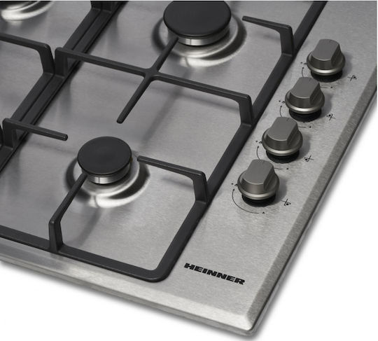 Heinner Gaskochfeld Autonom 58x51εκ. Silber