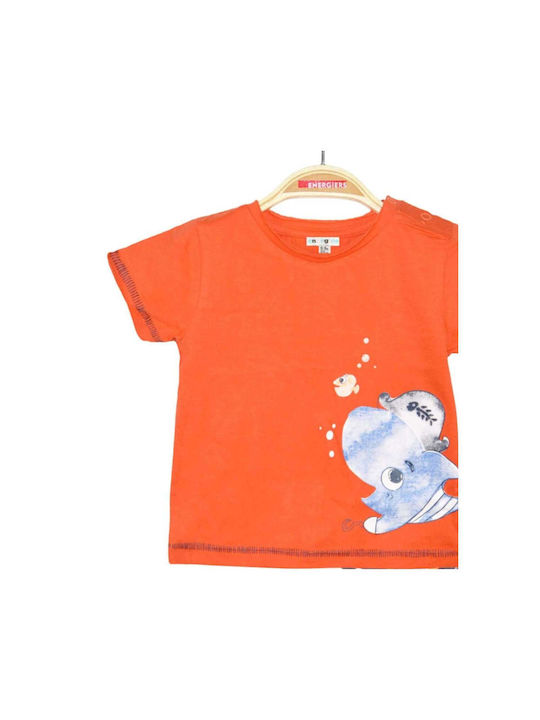 Energiers Kids Set with Shorts Summer 2pcs Orange