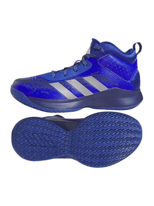 Cross Em Up 5 Încălțăminte Sport Copii Baschet Cu Șireturi Albastru Regal / Argintiu Metalic