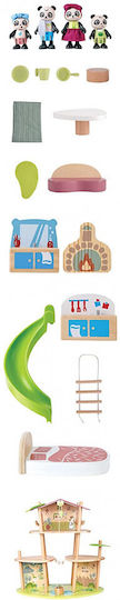 Hape Pandas Bamboo House Wooden Dollhouse