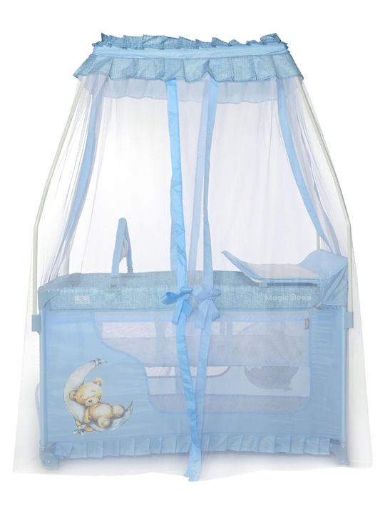 Lorelli Magic Sleep Playpen 2 Levels with Changing Table & Mattress Light Blue 127x68cm