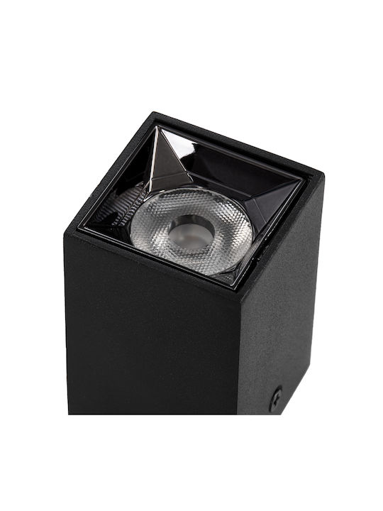 GloboStar Luminar Superior Einzel LED Natürliches Weiß Spot in Schwarz Farbe