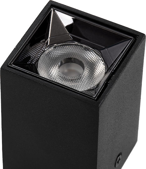 GloboStar Luminar Superior Einzel LED Natürliches Weiß Spot in Schwarz Farbe