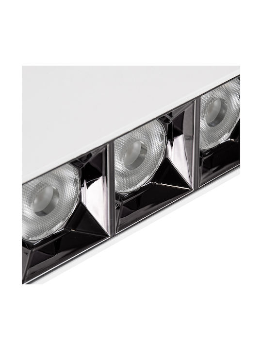 GloboStar Luminar Superior Dreifach LED Warmes Weiß Spot in Weiß Farbe