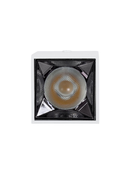 GloboStar Luminar Superior Μονό LED Σποτ σε Λευκό Χρώμα