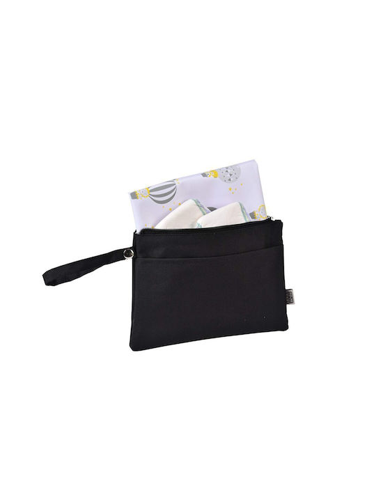Polar Gear Tragbare Wickelauflage aus Stoff Schwarz 36x59cm