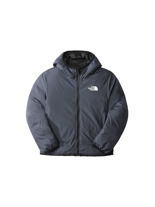 The North Face Kids Quilted Jacket Short Double Sided with Hood Black North Down