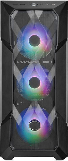 CoolerMaster Masterbox TD500 Mesh V2 Gaming Midi Tower Κουτί Υπολογιστή με Πλαϊνό Παράθυρο και RGB Φωτισμό Μαύρο