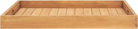 vidaXL Holz Rechteckig Serviertablett mit Griffen in Braun Farbe 70x70x7cm 315459 1Stück