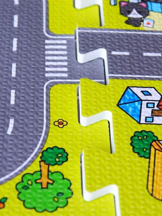 Fio Interactive Floor Puzzle With Roads 9 Pieces