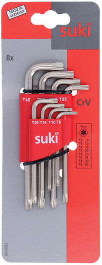 Suki Σετ 8 Κλειδιά Torx σε Σχήμα L