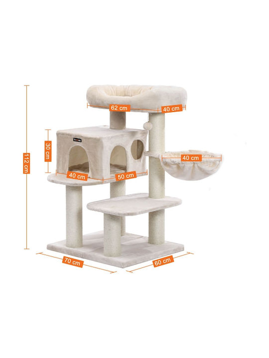 Cat Scratching Post Cat Trees Gray 70x60x110cm.