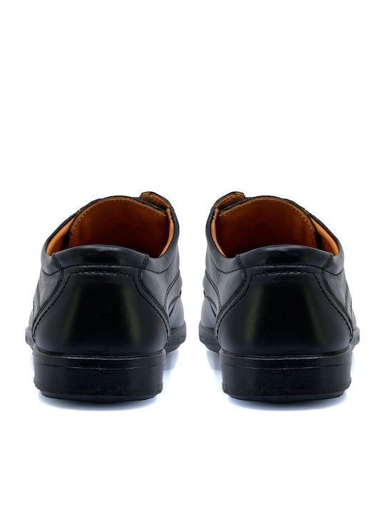 Leder Herren Freizeitschuhe Schwarz