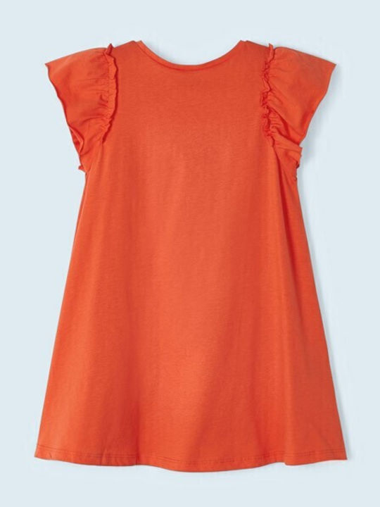 Children's Dress Short Sleeve Set with Accessories Orange