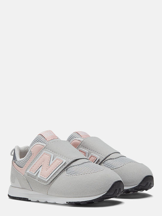 New Balance 574 Hook & Loop Rain Cloud / Pink Haze