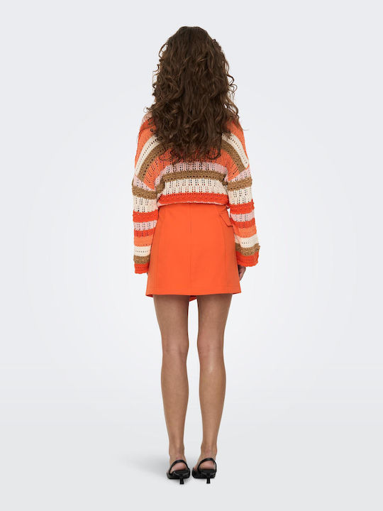 Only High-waisted Mini Skirt Flame