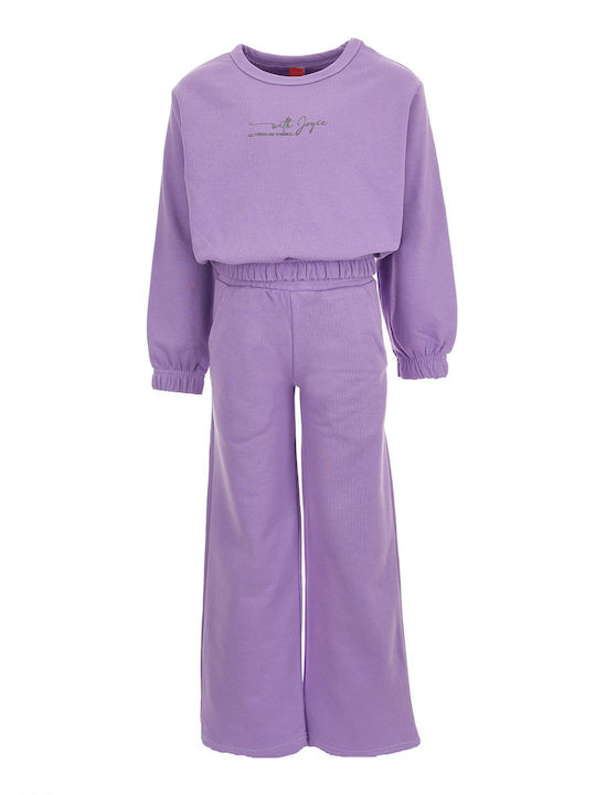 Joyce Kids Sweatpants Set Lilac 2pcs