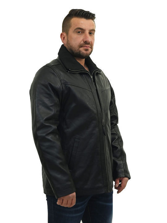 Men's Leather Jacket Arthur - Black