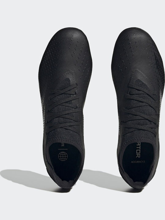 adidas Predator Precision.3 Футболни Обувки с Бутони Основно Черно / Облачно Бяло